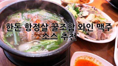한돈 항정살 꿀조합🍯 와인🍷 맥주🍺 소스✨ 추천!