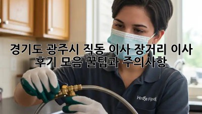 경기도 광주시 직동 이사, 장거리 이사 후기 모음: 꿀팁과 주의사항
